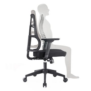 hjh OFFICE Drehstuhl Profi Bürostuhl SPINIO Stoff/Netzstoff (1 St), Schreibtischstuhl ergonomisch
