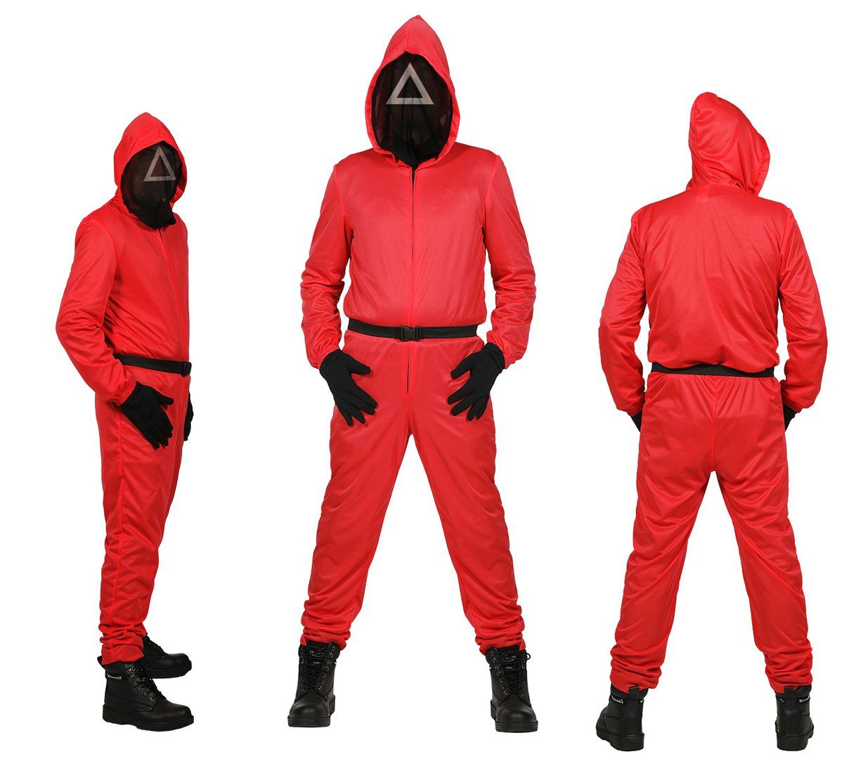 Wilbers Kostüm »Roter Overall - Team rot - Dreieck - 140 - 164 cm - mit  Maske aus Netzstoff - Kinder Kostüm« online kaufen | OTTO