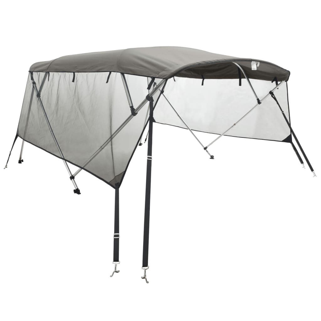 Thumbnail - vidaXL Schutzplane, 4-Bow Bimini-Top mit Mesh-Seitenteilen 243x(200-213)x137 cm