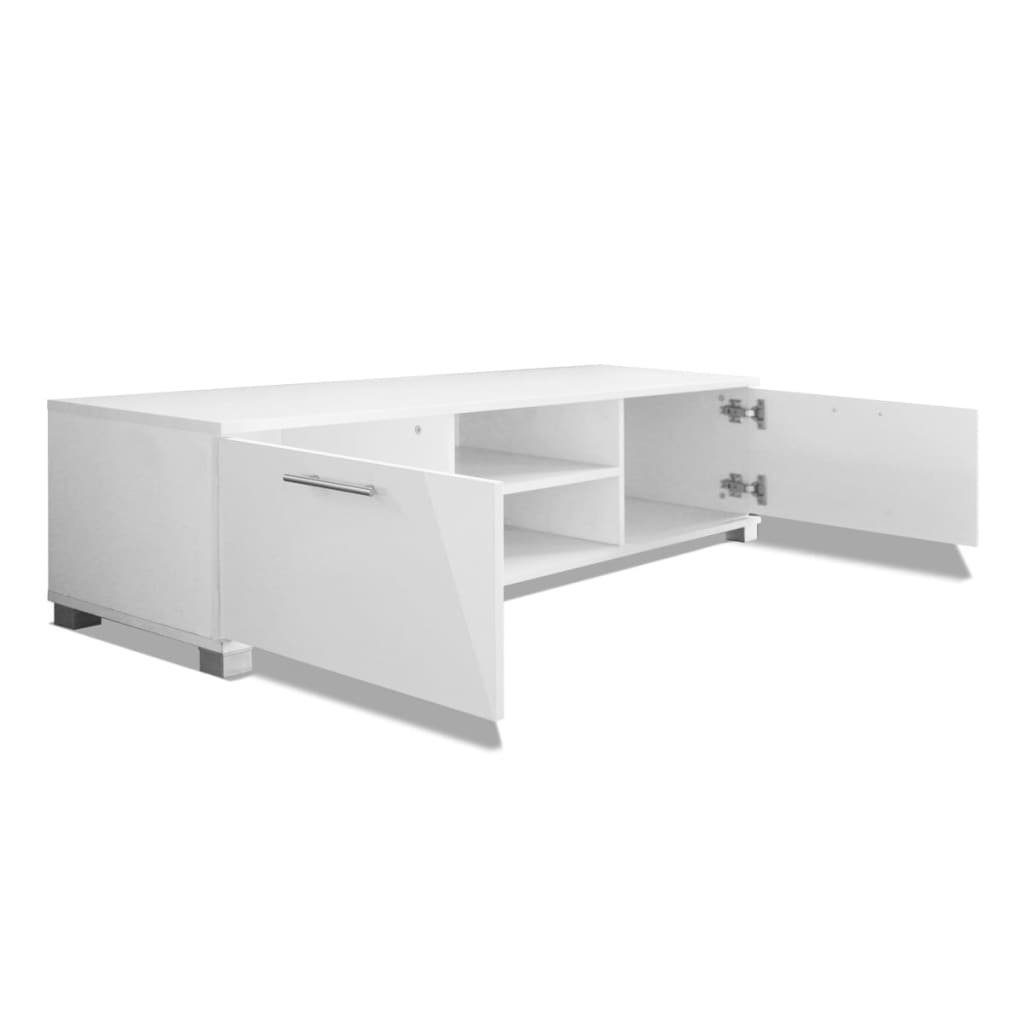 cm (1-St) TV-Schrank 120x40,5x35 TV-Schrank vidaXL Hochglanz-Weiß