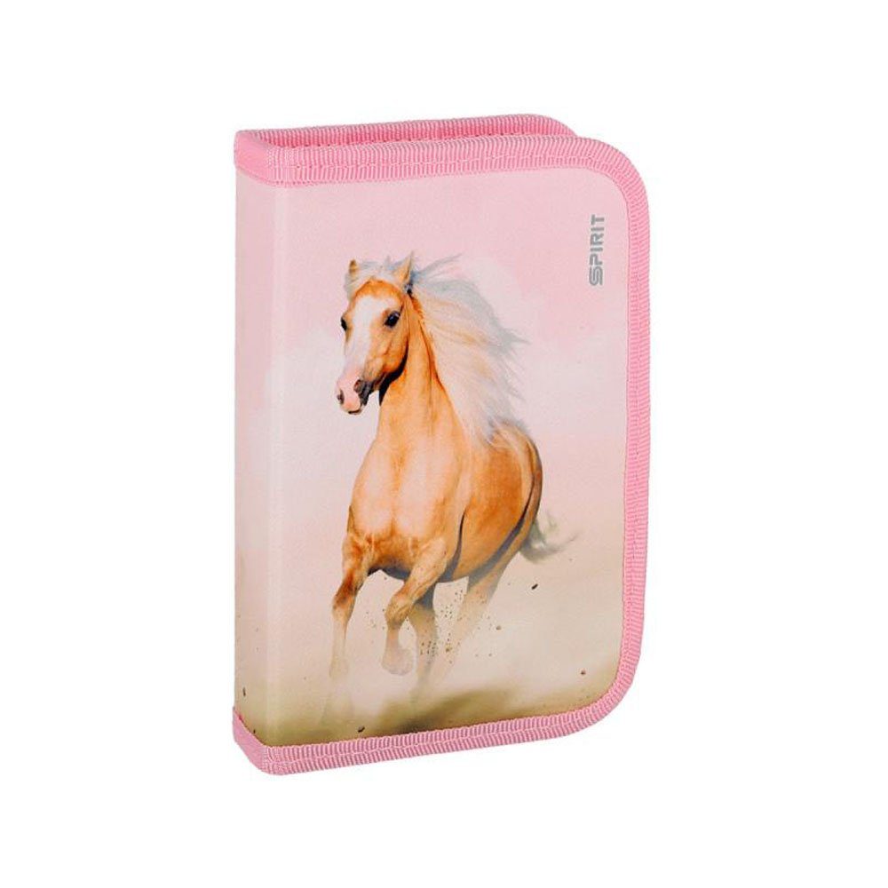 Spirit Federmäppchen Schüler-Etui 1-Zipper - - Mäppchen 28 teilig WILD Wildpferde HORSE