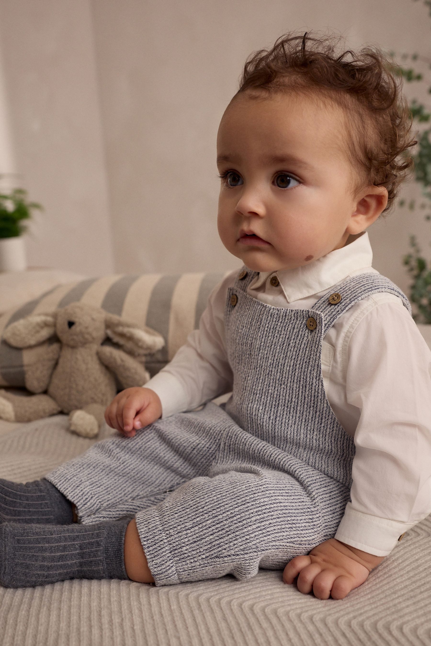 Next Body & Hose Baby-Latzhose und Bodysuit aus Baumwollgewebe (2-tlg)
