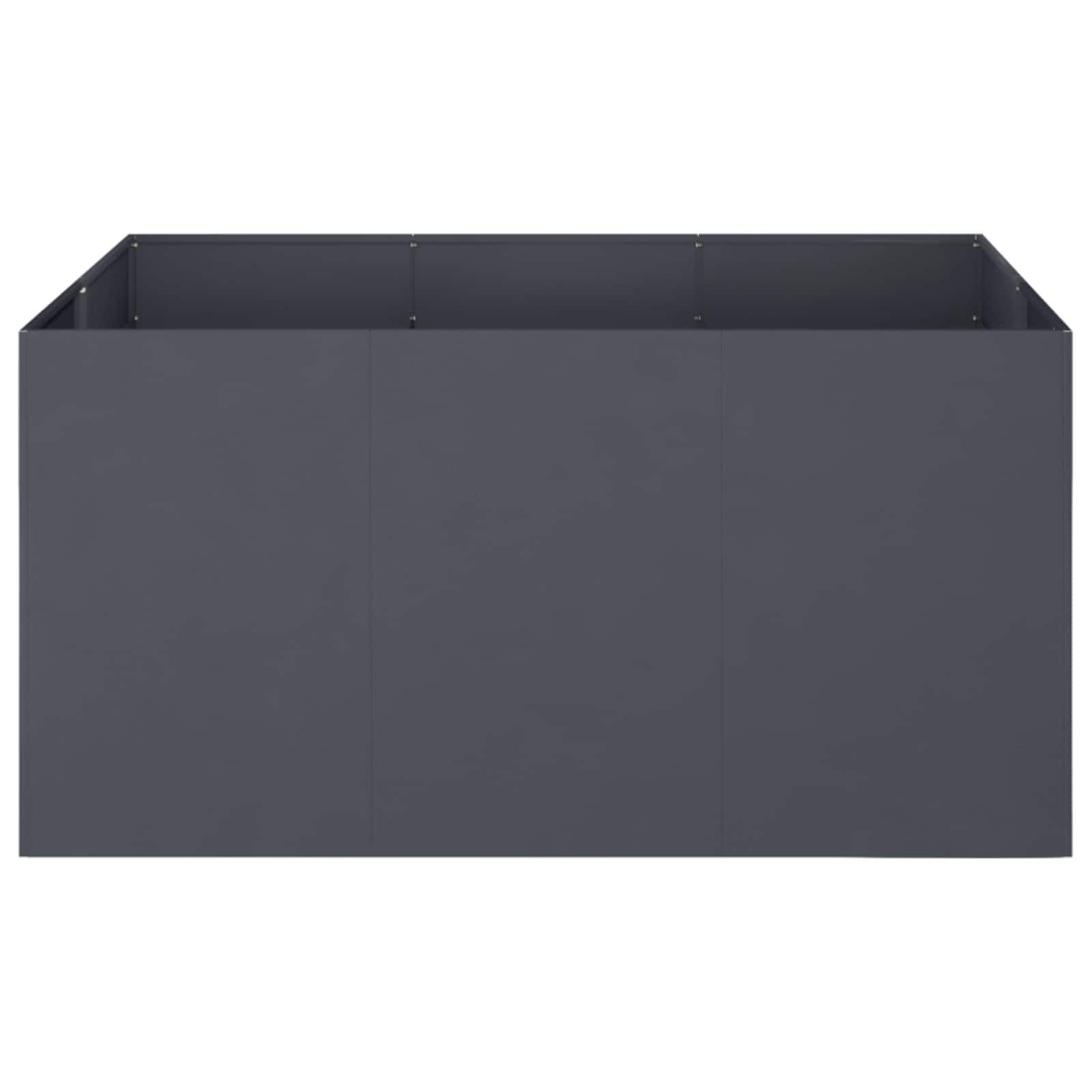 vidaXL Blumentopf Garten-Pflanzgefäß Anthrazit 120 x 80 x 60 cm (1 St)