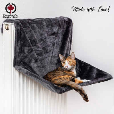 Canadian Cat Company Katzen-Hängematte Heizkörper Liegemulde XL - Anthrazit, verstellbare Liegemulde für Katzen