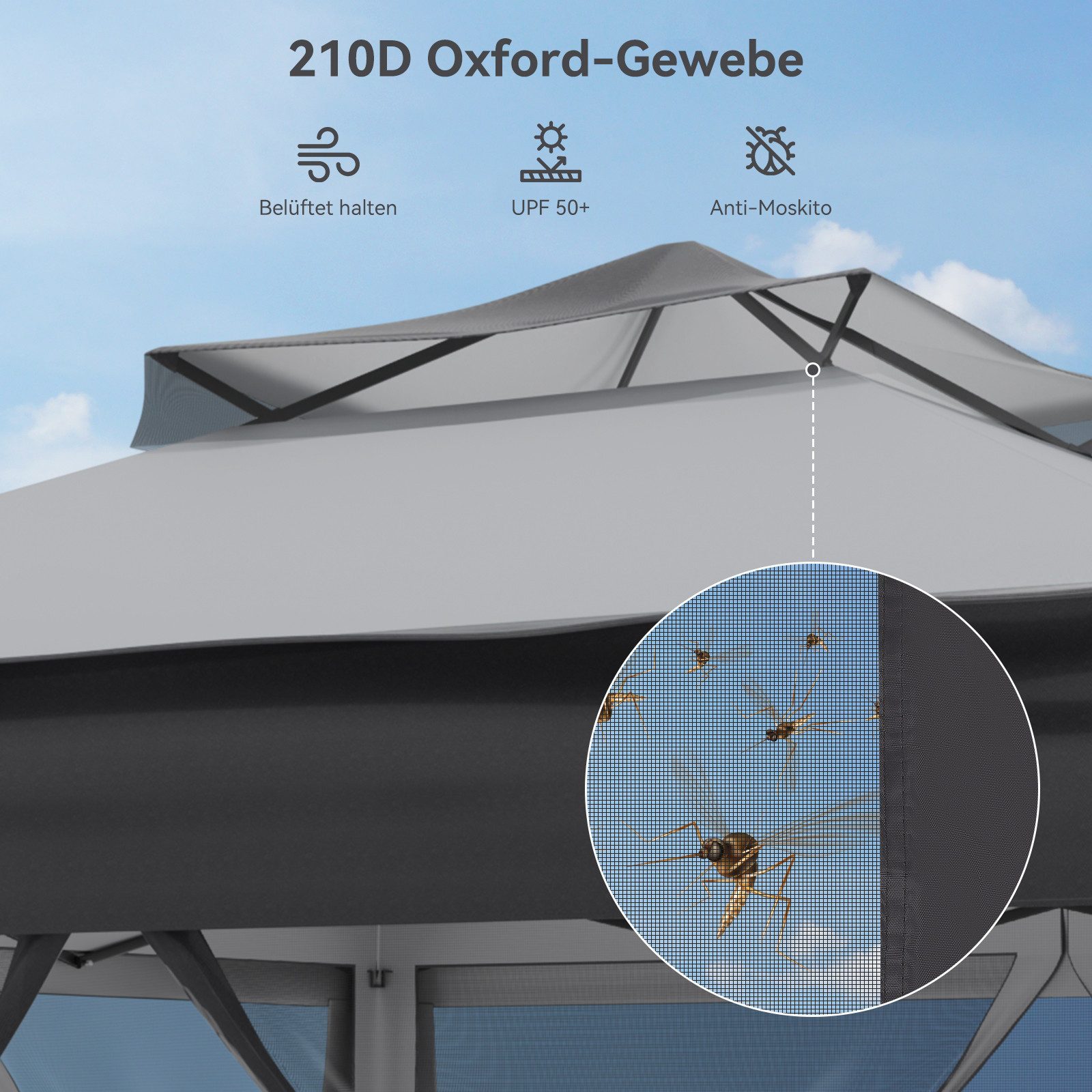 Puluomis Faltpavillon Gartenpavillon Pavillon Faltbar Pop günstig online kaufen
