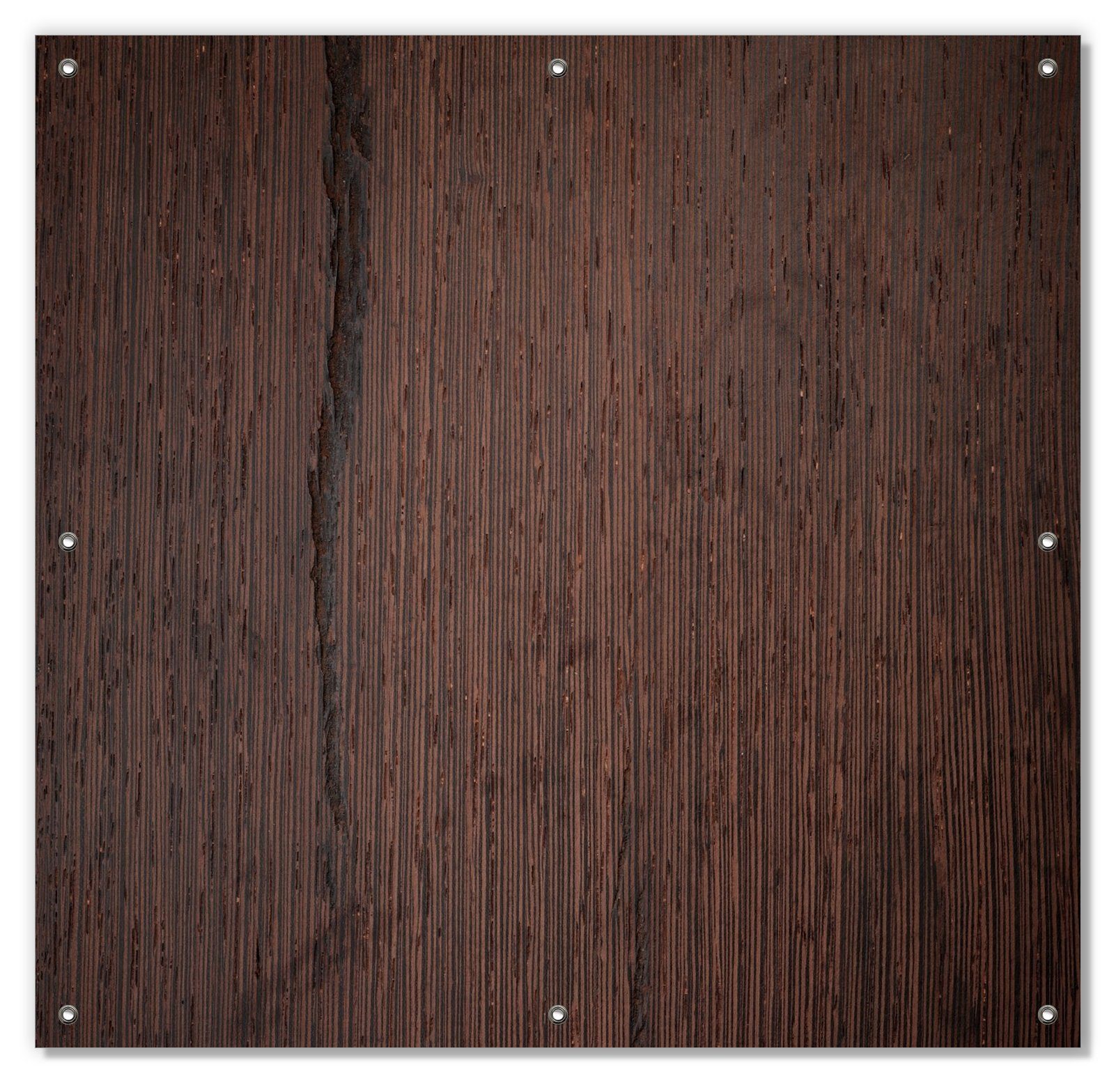 Sonnenschutz Holz-Optik Textur dunkelbraunes Holz, Wallario, blickdicht, mit Saugnäpfen, wiederablösbar und wiederverwendbar