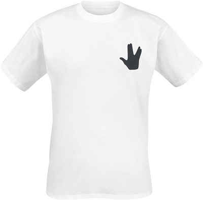 Star Trek T-Shirt Star Trek Spock - Live Long And Prosper T-Shirt weiß Herren S M L XL Erwachsene + Jugendliche