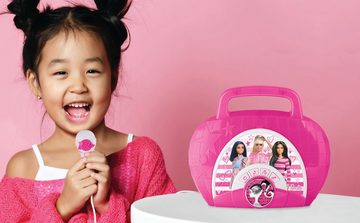eKids Barbie Karaoke Boombox mit Mikrofon und Lichteffekten Portable-Lautsprecher (inkl. vorinsgtallierte Lieder von Barbie)