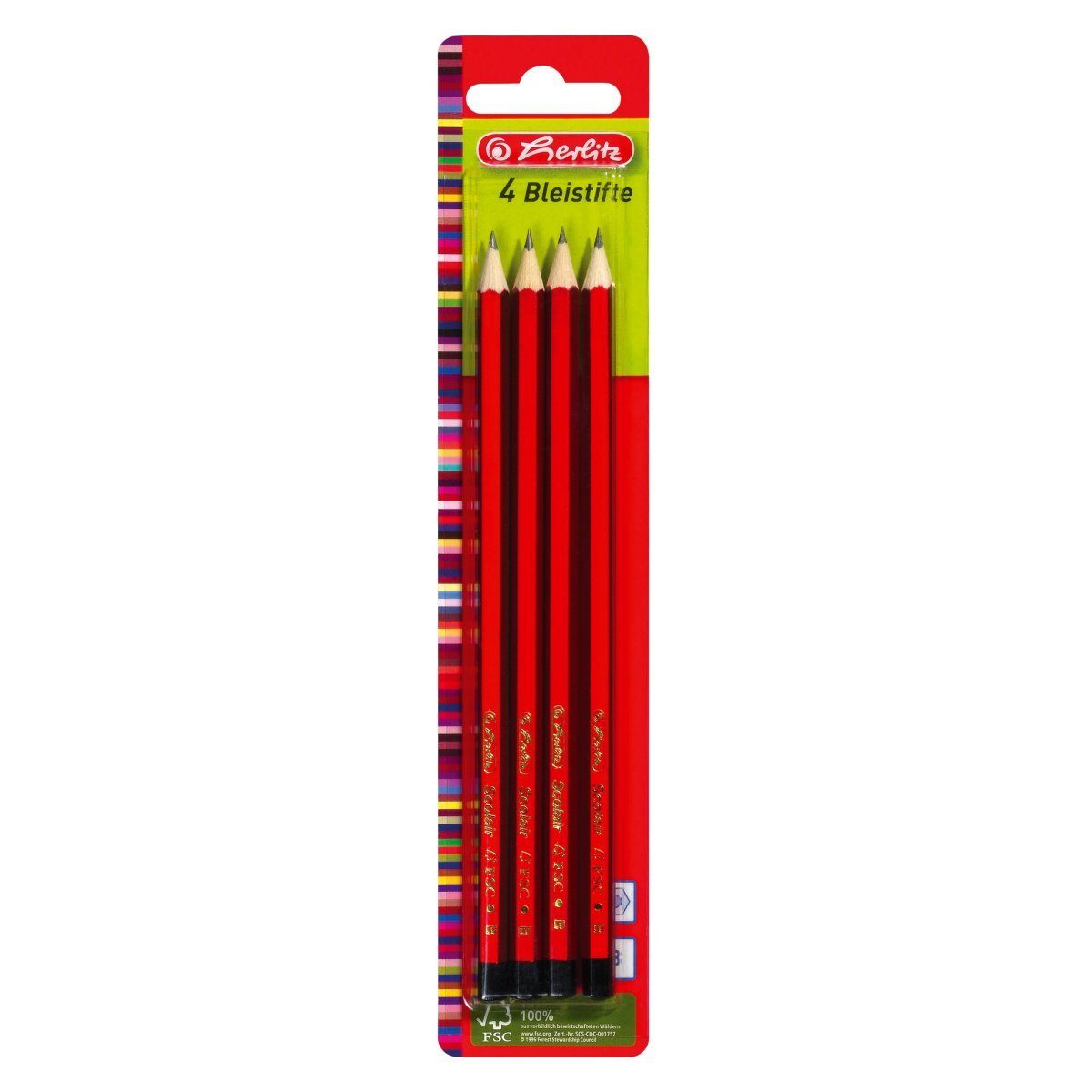 Herlitz Bleistift Herlitz Bleistifte Scolair 4er Set Härtegrad 4