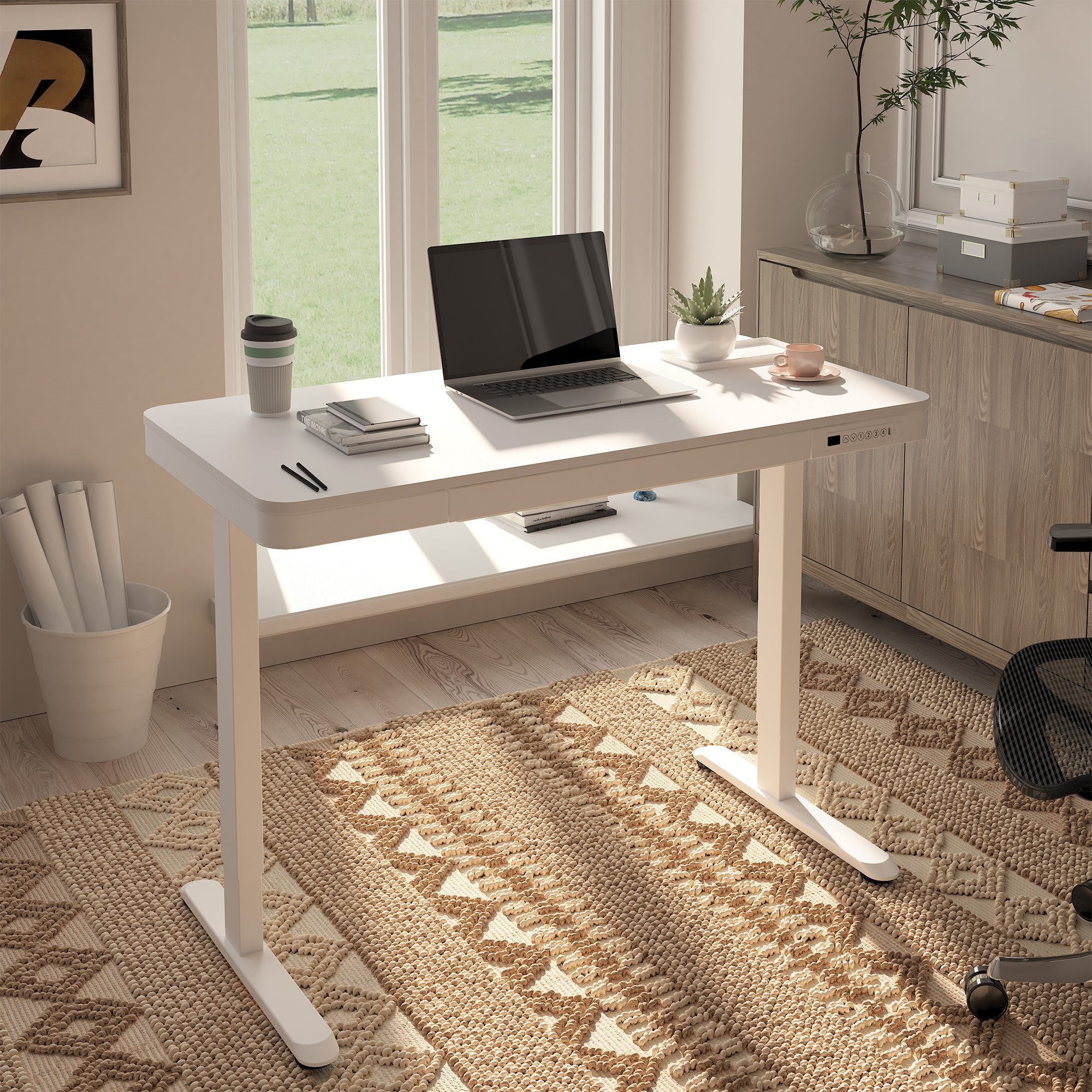 SANODESK Schreibtisch Höhenverstellbarer Schreibtisch mit Schublade günstig online kaufen