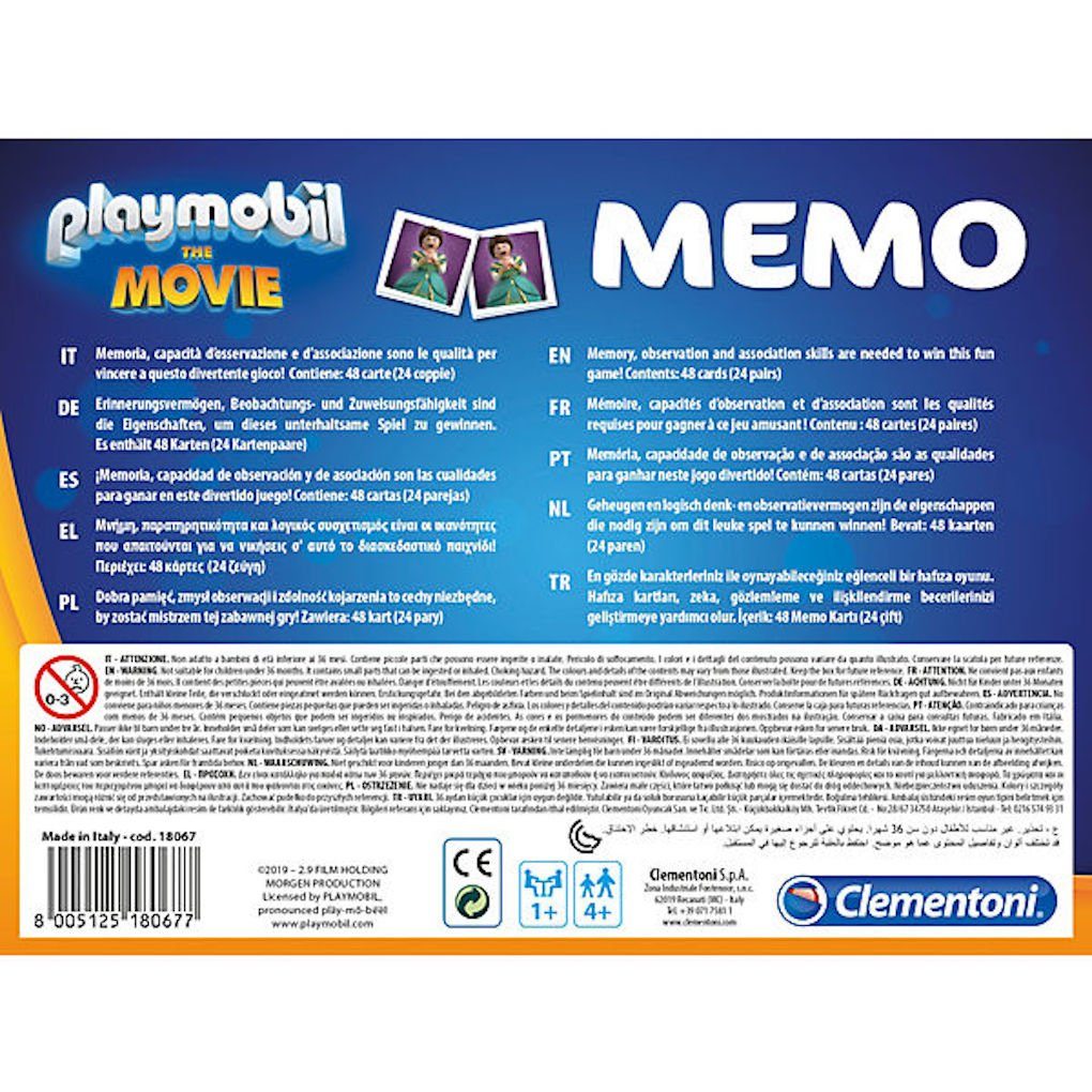 - Movie Kartenspiel Playmobil Spiel, Clementoni® Memo The