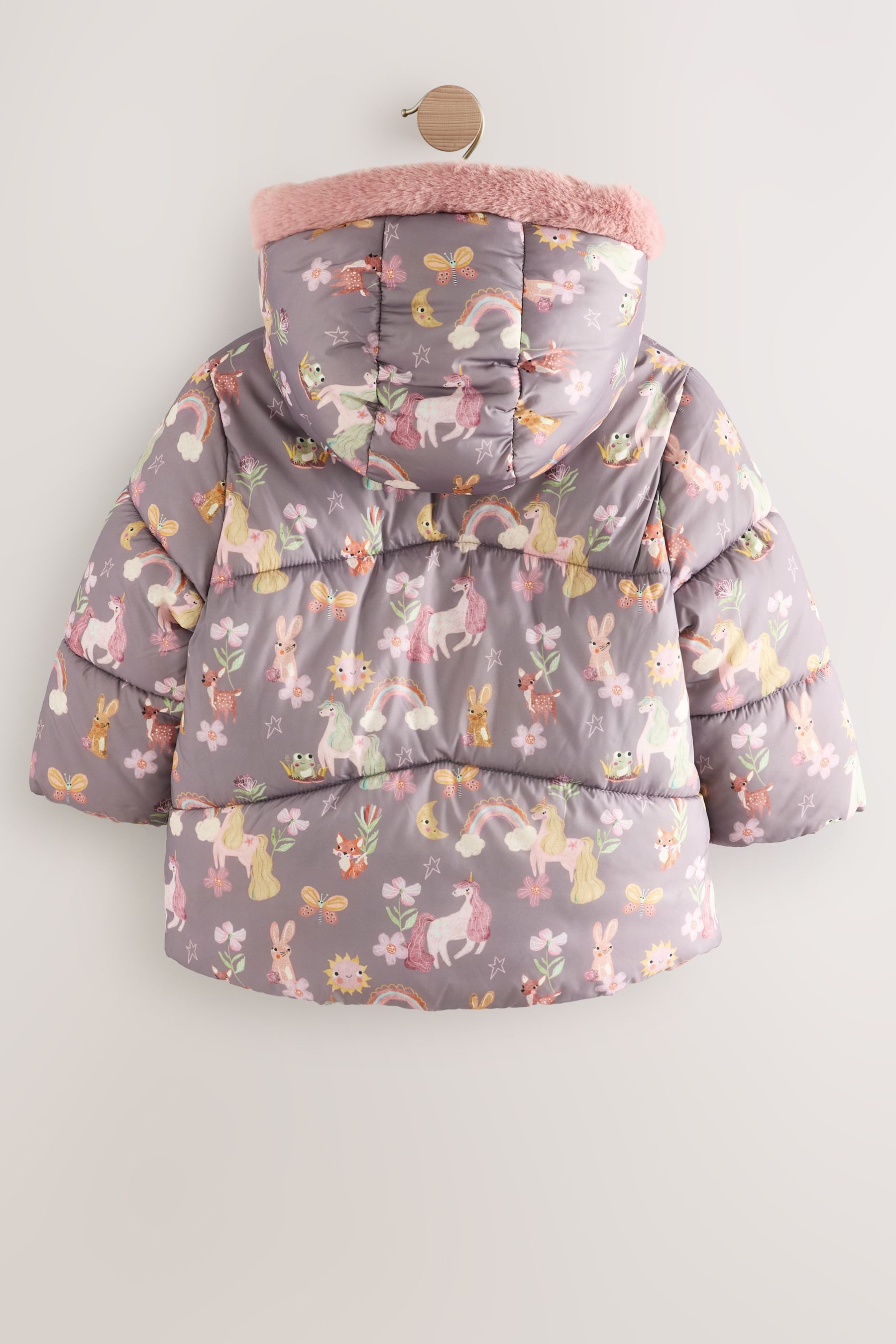 Next Fellimitatmantel Wasserabweisende Steppjacke, Besatz aus günstig online kaufen