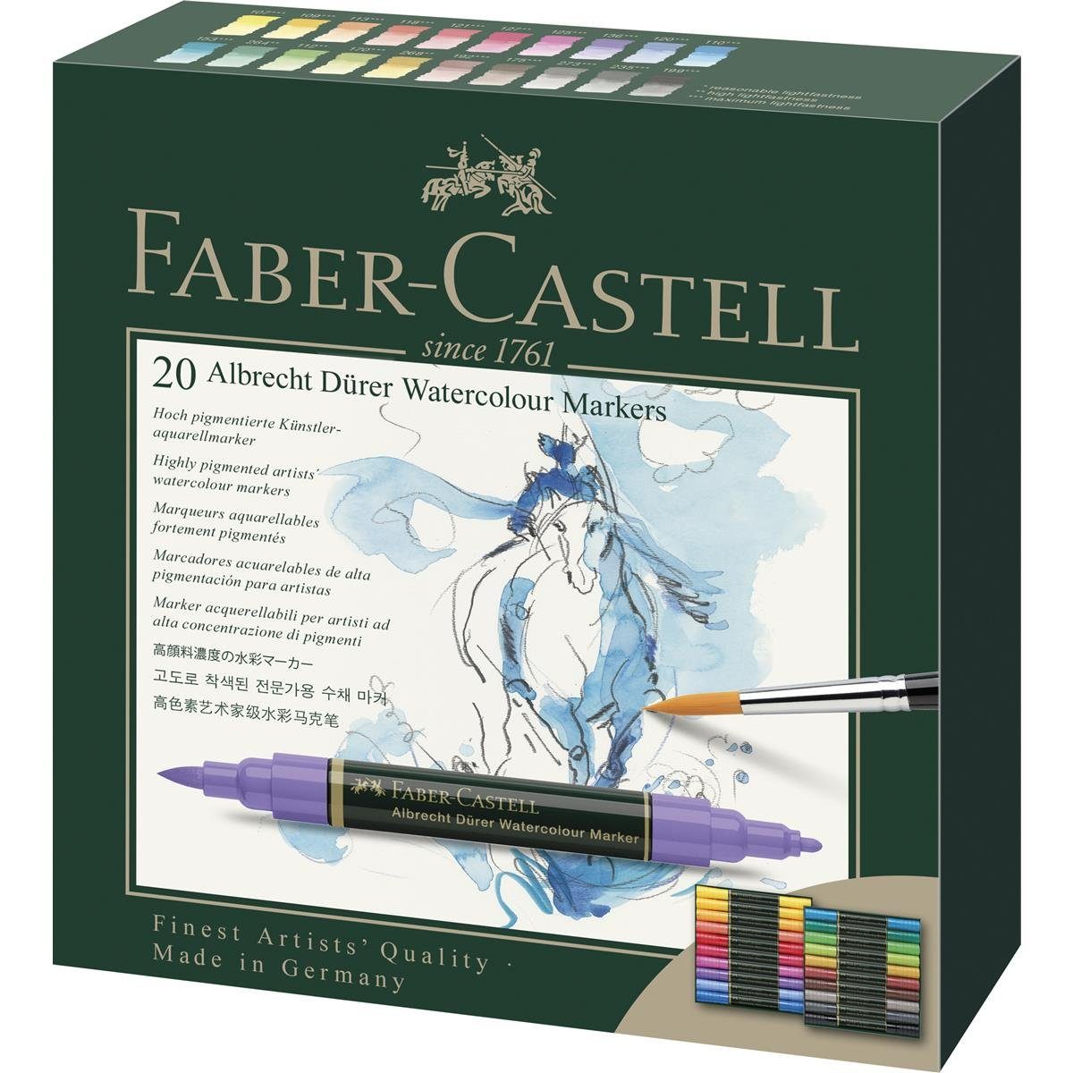 20er Albrecht - Faber-Castell Aquarellmarker Etui Faber-Castell Aquarellstifte Dürer