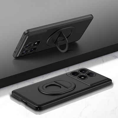 Wigento Handyhülle Für Xiaomi Redmi K70E / Poco X6 Pro MagSafe Schock Design Ring Hülle