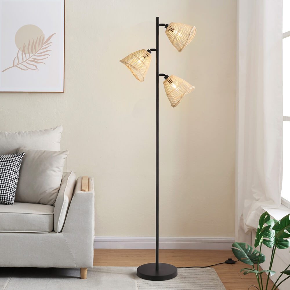 HOME DELUXE Stehlampe aus Rattan FELIA, günstig online kaufen
