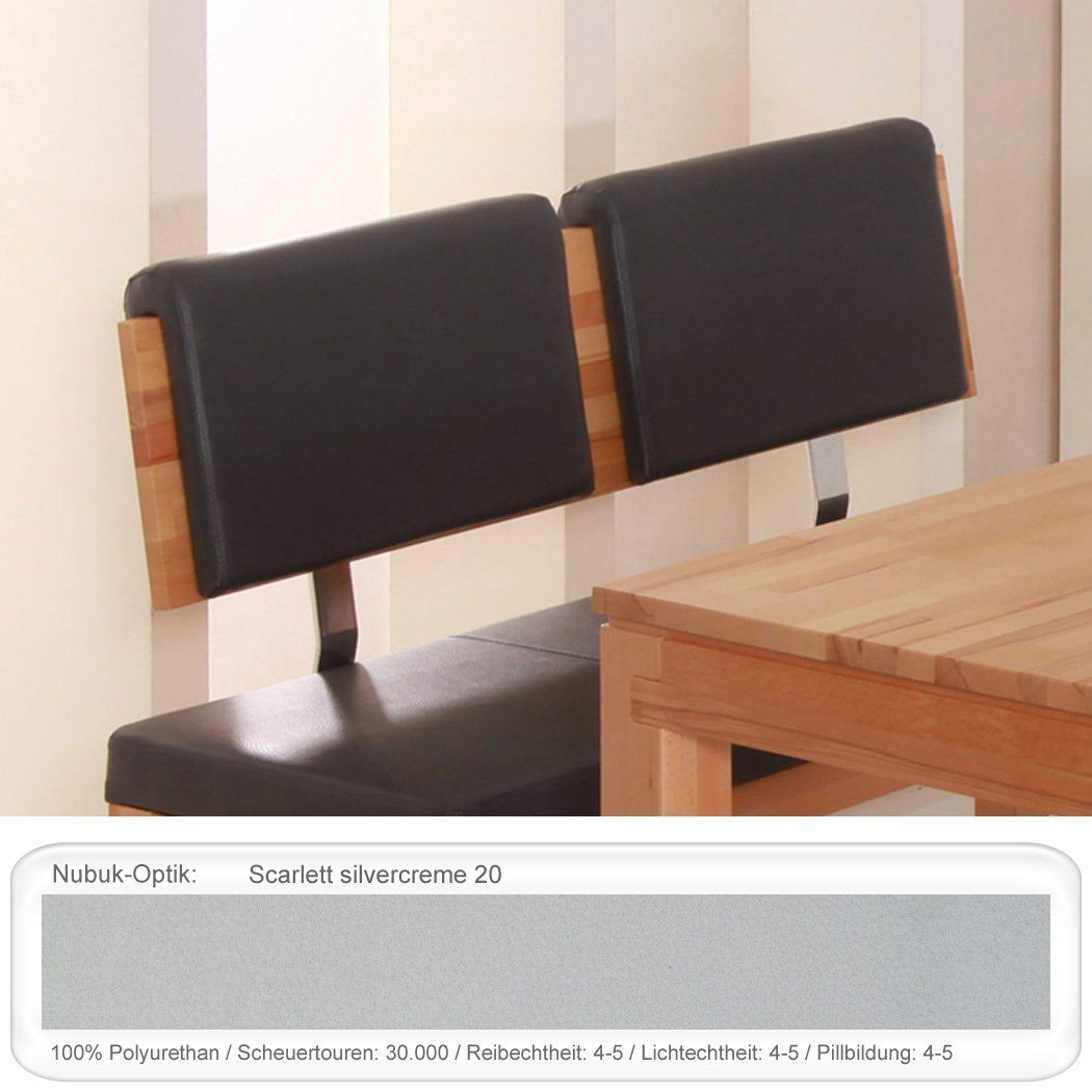 expendio Eckbank Stuart, Rückenkissen Scarlett silvercreme günstig online kaufen