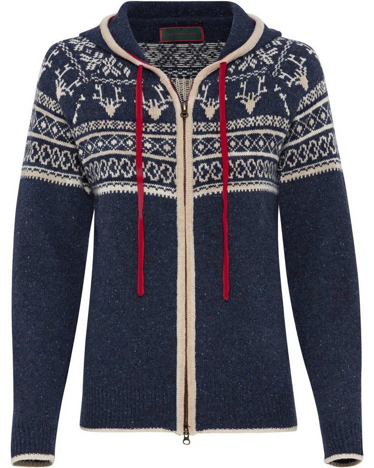 Reitmayer Strickjacke Jacquard-Zipp-Strickjacke