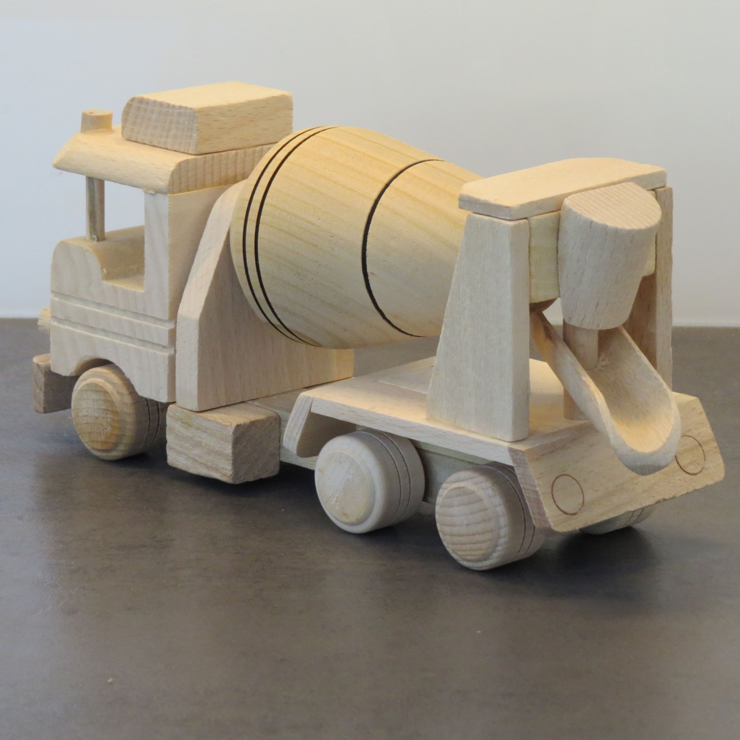 Holzprodukte Spielzeug-Betonmischer Betonmischer LKW Auto Modellauto Baustellenfahrzeug Holz sehr groß