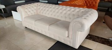 JVmoebel Chesterfield-Sofa Designer Sofa 3 Sitzer Chesterfield Couch Polster Sofas Design Sofort, Made in Europe