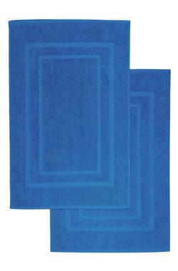 Badematte Badematte 800gsm NatureMark, strapazierfähig, Baumwolle, rechteckig, Badematte 2-tlg., Duschmatte Duschvorleger, Premium Qualität, 50x80cm, Royal blau