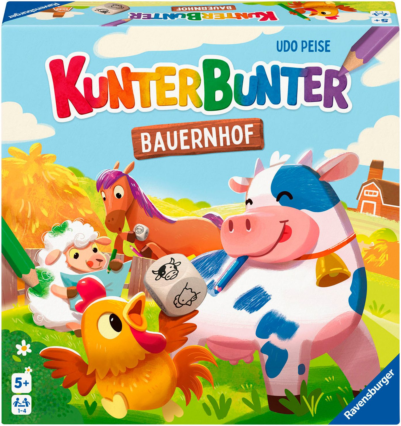 Ravensburger Spiel Kunterbunter Bauernhof, Kinderspiel, Made in Europe