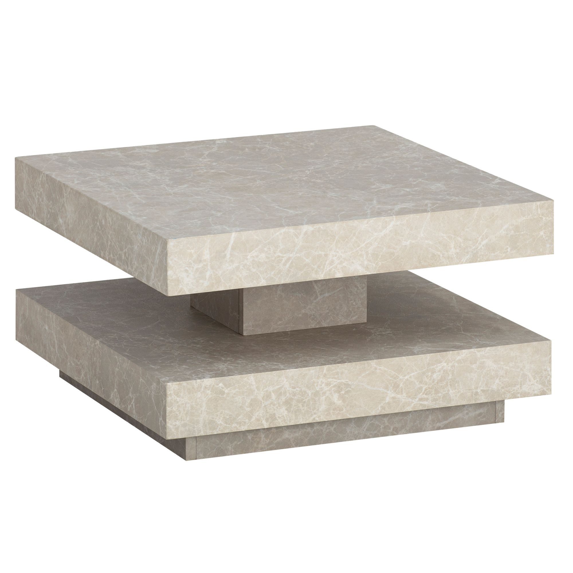 FINEBUY Couchtisch Couchtisch 60 cm Wohnzimmertisch Sofatisch Quadratisch K günstig online kaufen