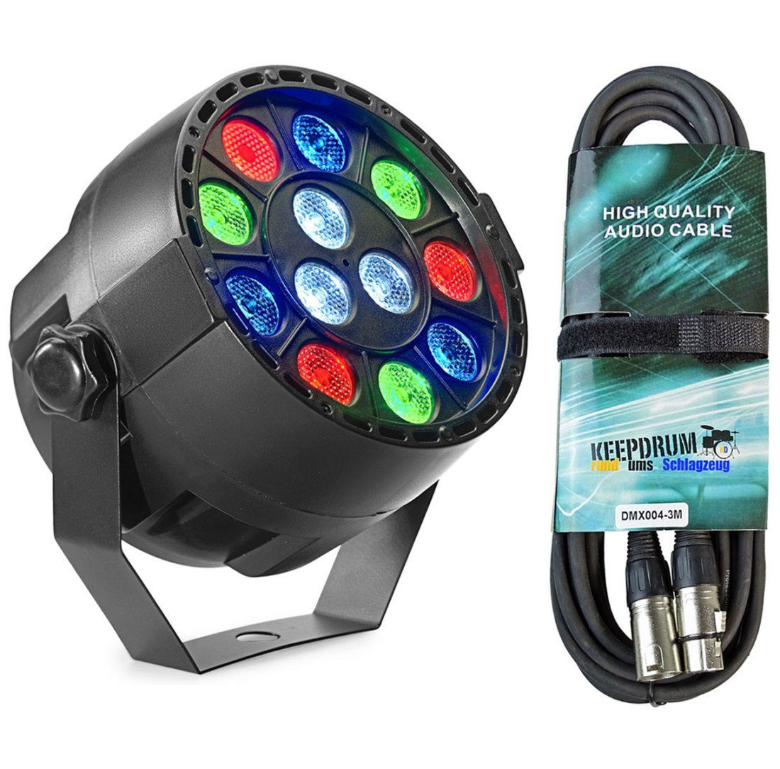 Discolicht Stagg SLT-ECOPAR XS-2 LED Scheinwerfer mit DMX Kabel 3m