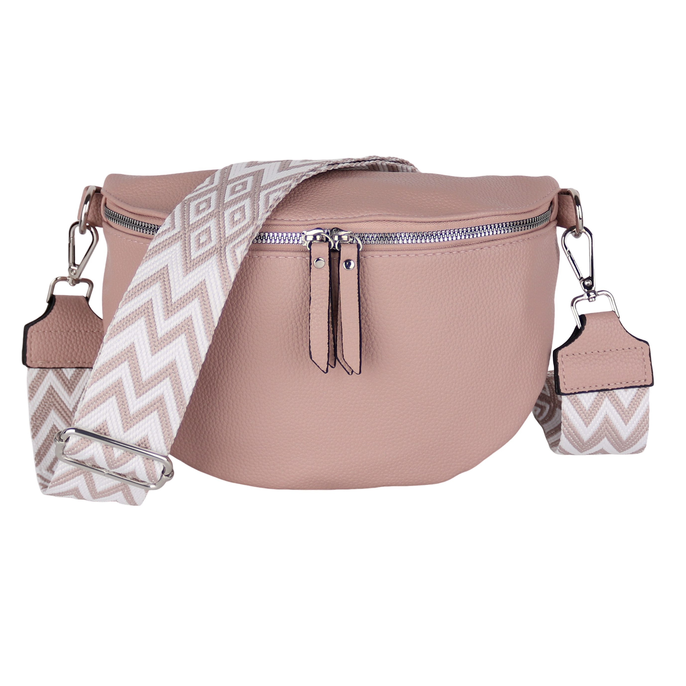 MIRROSI Bauchtasche Damen Taschen, Umhängetasche, Brusttasche, 26x18x9cm Veganes Leder (Schultertasche für jeden Anlass), Crossbody Bag, Bohemian gemusterten& verstellbaren Schulterriemen