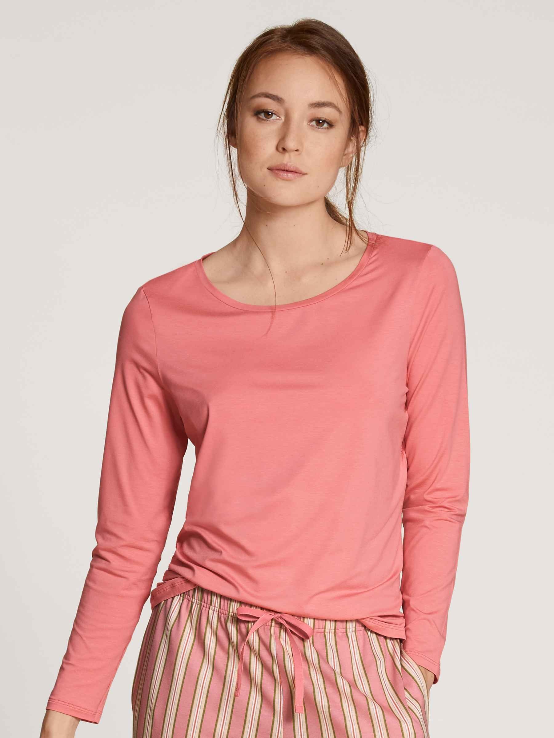 CALIDA Pyjamaoberteil Langarm-Shirt (1-tlg) italian rose