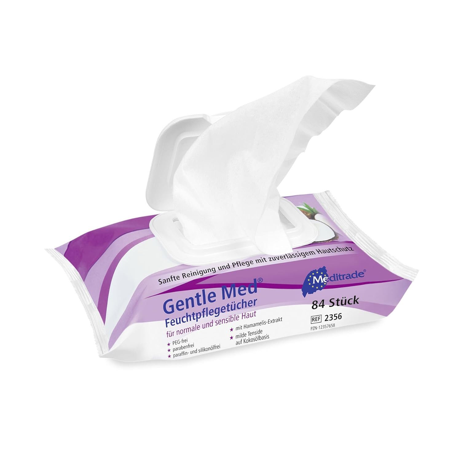 MediTrade Gesichtspflege Gentle Med® Feuchtpflegetücher für normale und sensible Haut, 1-tlg., Parabenresistent