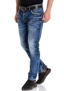 Cipo & Baxx Gerade Jeans Regular mit auffälligen Kontrastnähten