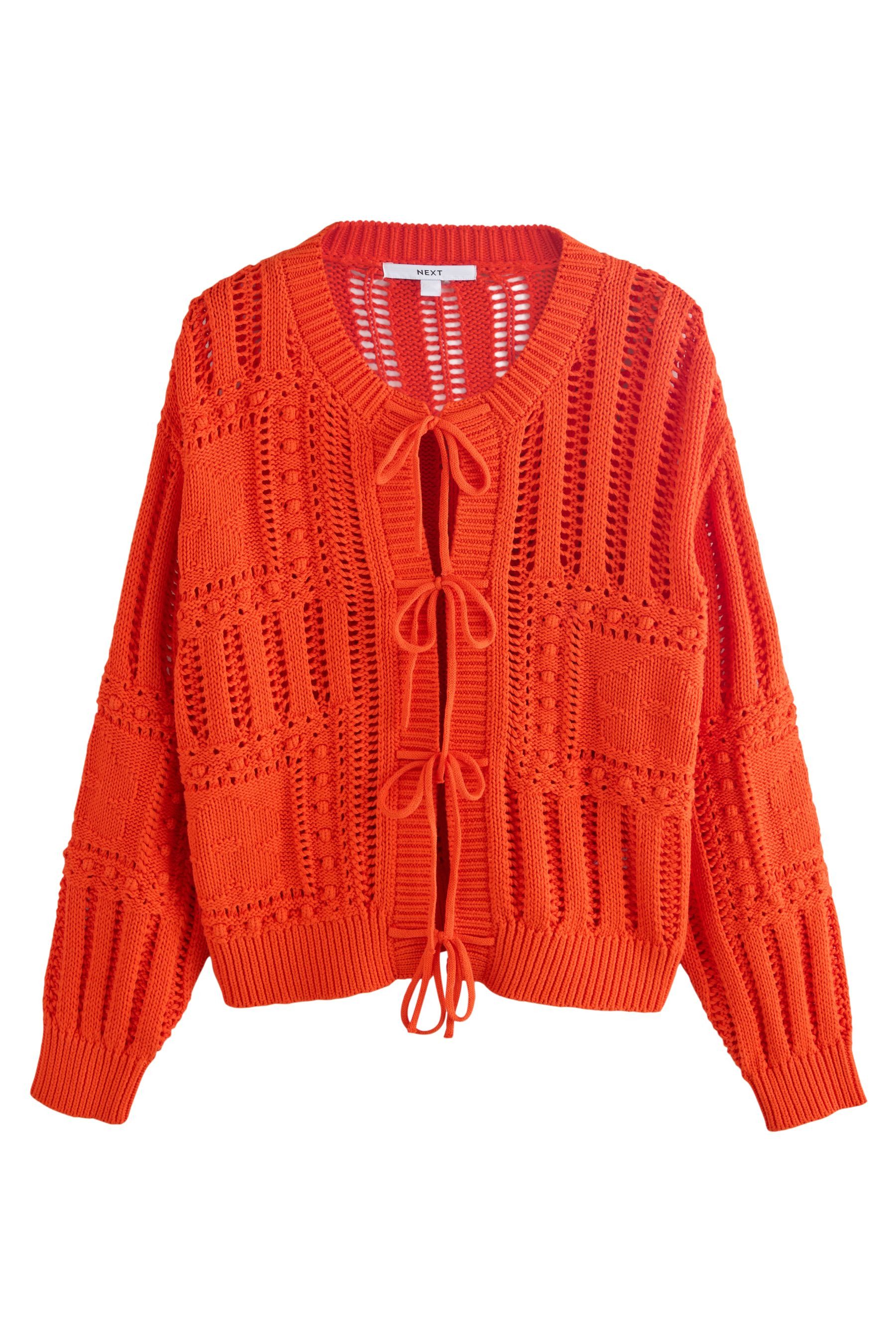 Next Strickjacke Baumwoll-Strickjacke mit Bindedetail vorne günstig online kaufen
