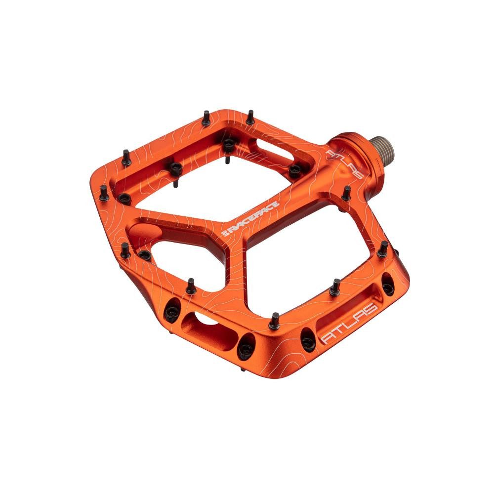 Race Face Plattformpedale Race Face Atlas Plattform-Pedal, orange - robustes Flat-Pedal für voll