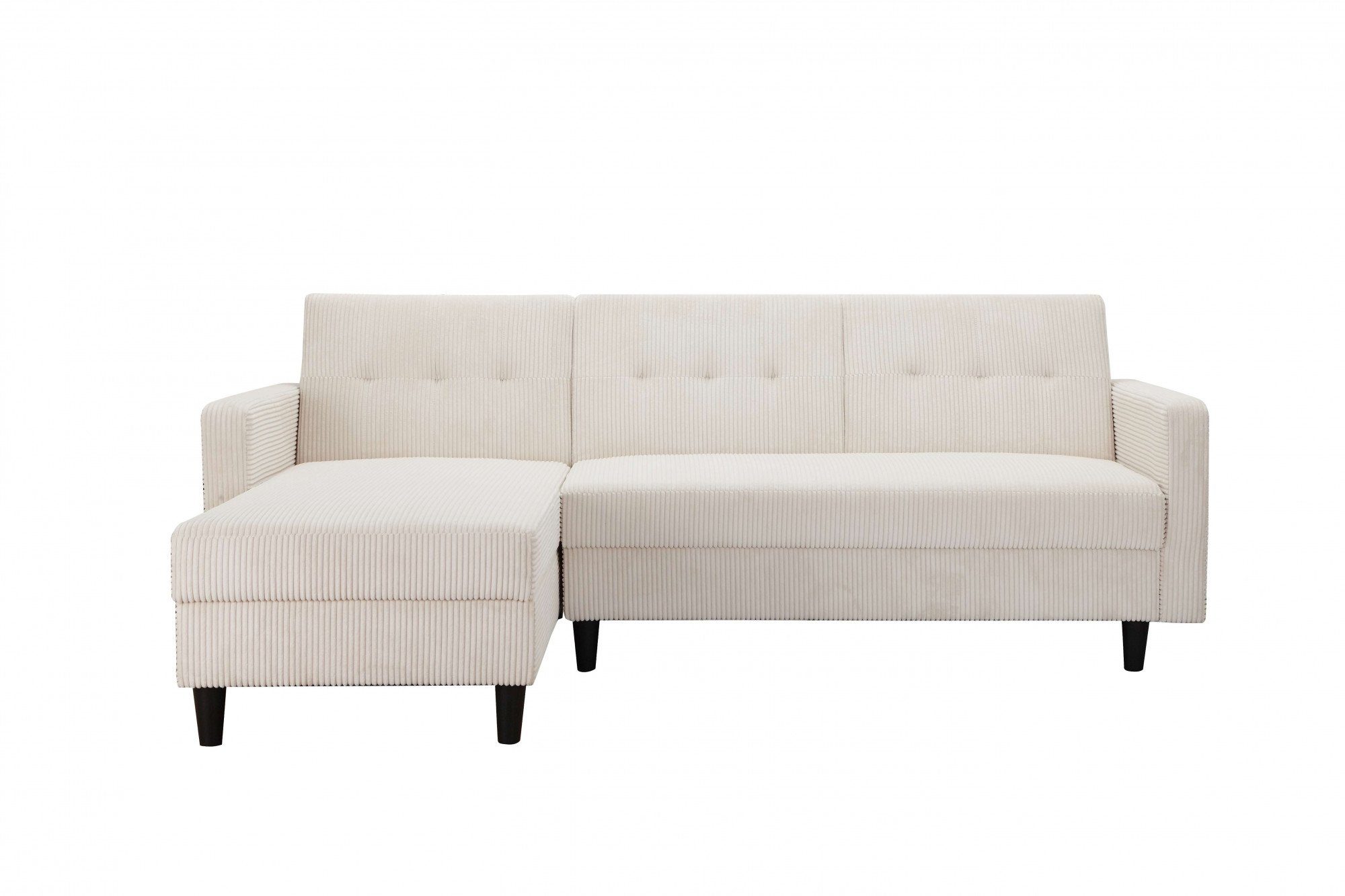 Dorel Home Ecksofa Stauraum, beidseitig mit und montierbar Bettfunktion Recamiere Hartford