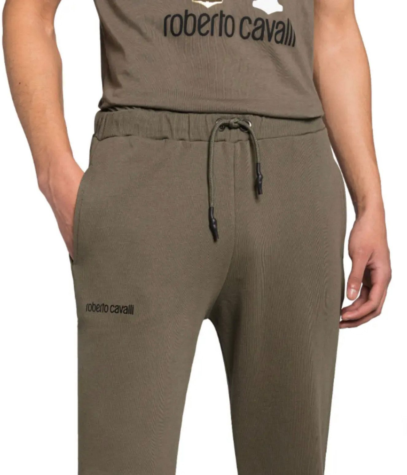 roberto cavalli Jogginghose Firenze RC Monogram Herren Sweatpants Dezentem RC-Monogramm-Print im Laminat-Look