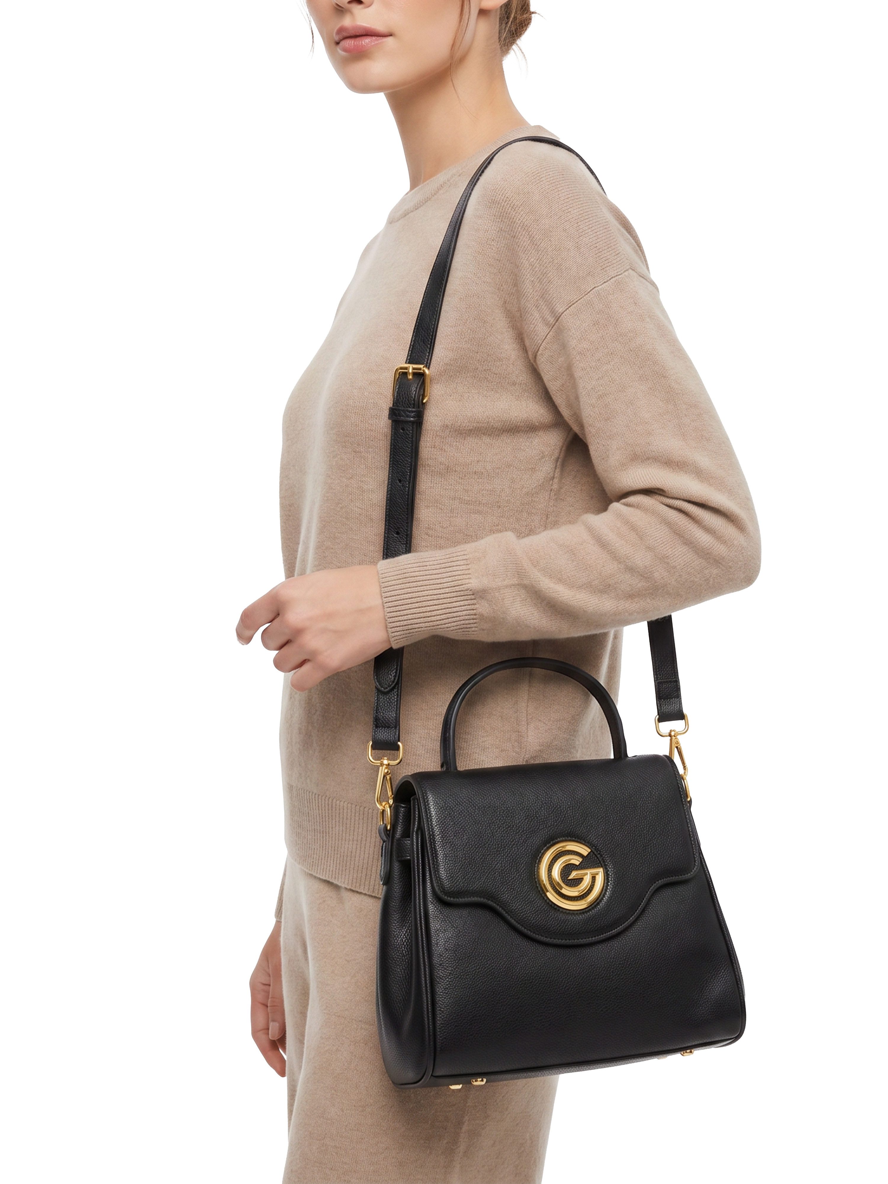 GABRIELLA G By Gabriella Gucci Handtasche VITTORIA, Damen Umhängetasche, Handtasche, Tragetasche mit Logoverzierung