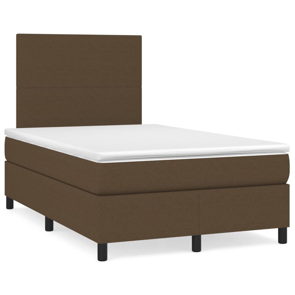 vidaXL Bett Boxspringbett mit Matratze Dunkelbraun günstig online kaufen