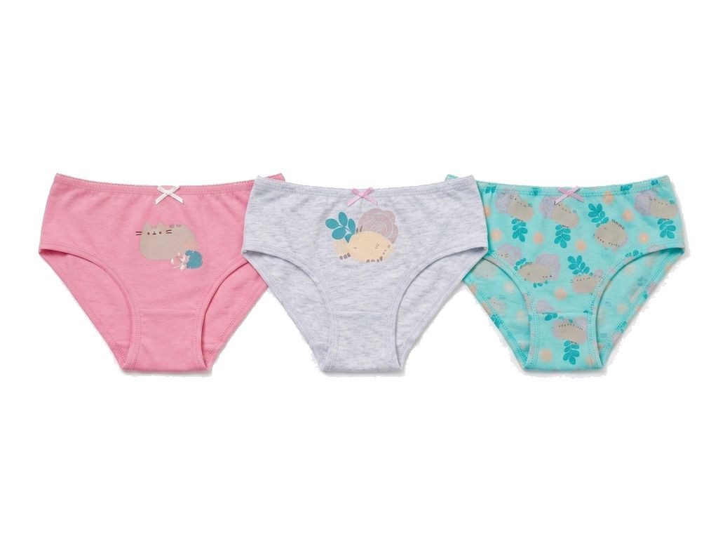 Pusheen Slip Pusheen Mädchen Slips 3er Pack – Unterwäsche aus Baumwolle – Bunt (Set, 3er Pack) 3X Mädchen Schlüpfer Pusheen