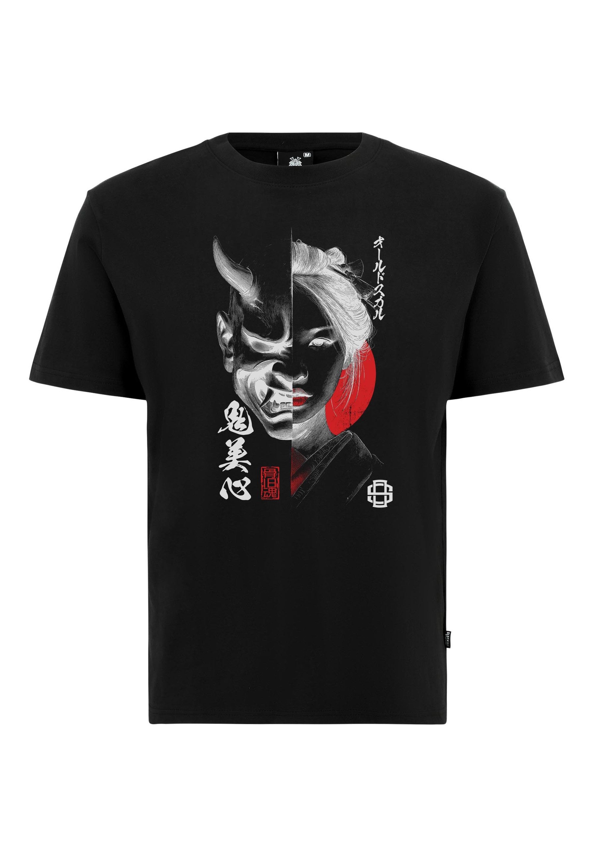 Oldskull T-Shirt Asian Oni Fusion Design mit großflächigem Fotodruck