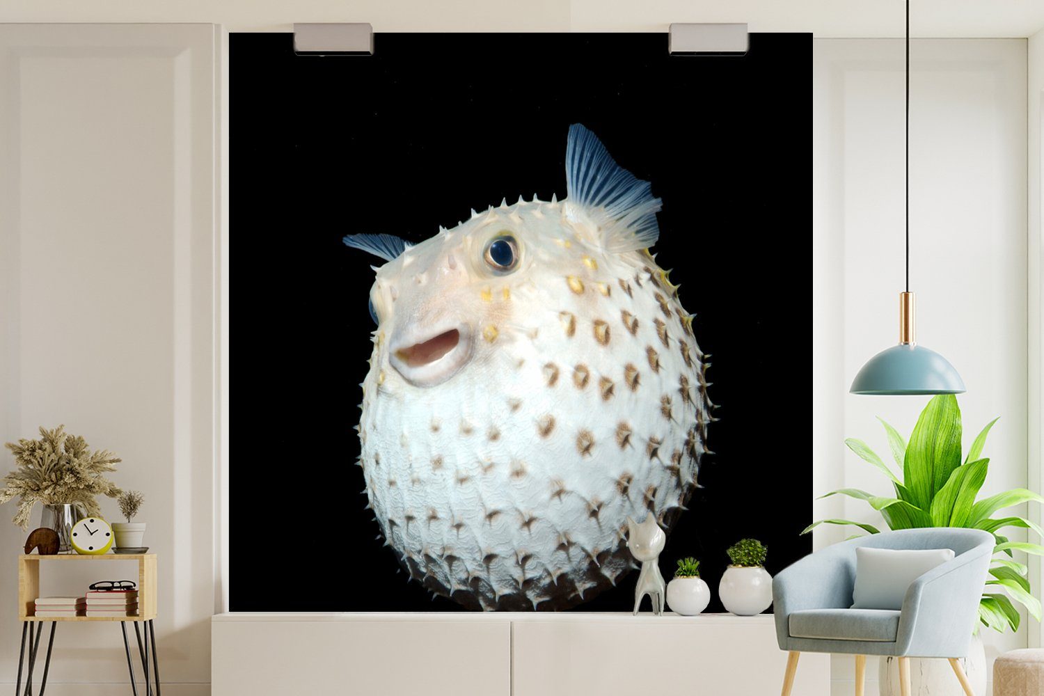 Meerestiere Fische Fototapete Porträt, Matt, - für (4 - St), Vliestapete bedruckt, Wohnzimmer Schlafzimmer MuchoWow Küche, Fototapete