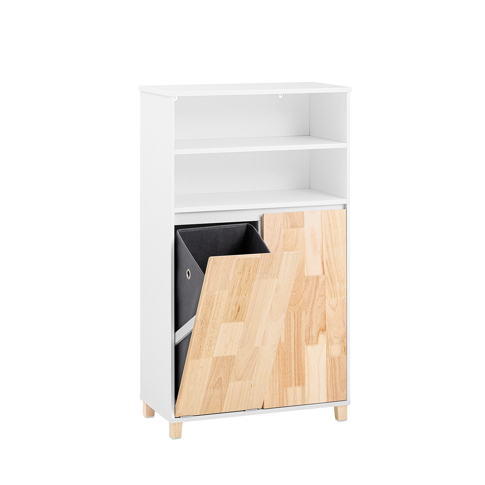 SoBuy Wäscheschrank BZR143 Badezimmerschrank mit Wäschesack günstig online kaufen