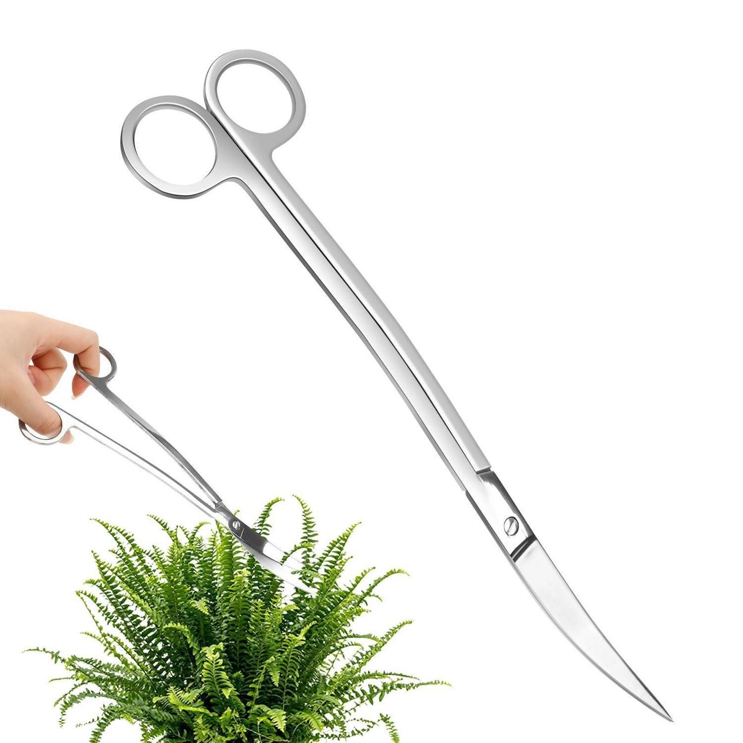 LuxusKollektion Wasserpflanze Aquarium Schere Edelstahl Gebogen 25cm, 1 St.