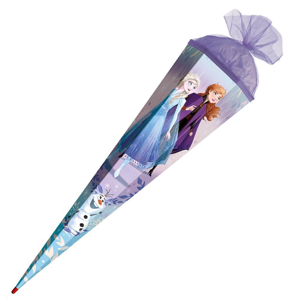 Roth Schultüte Disney Frozen, 85 cm, eckig, Tüllverschluss, Roth-Spitze
