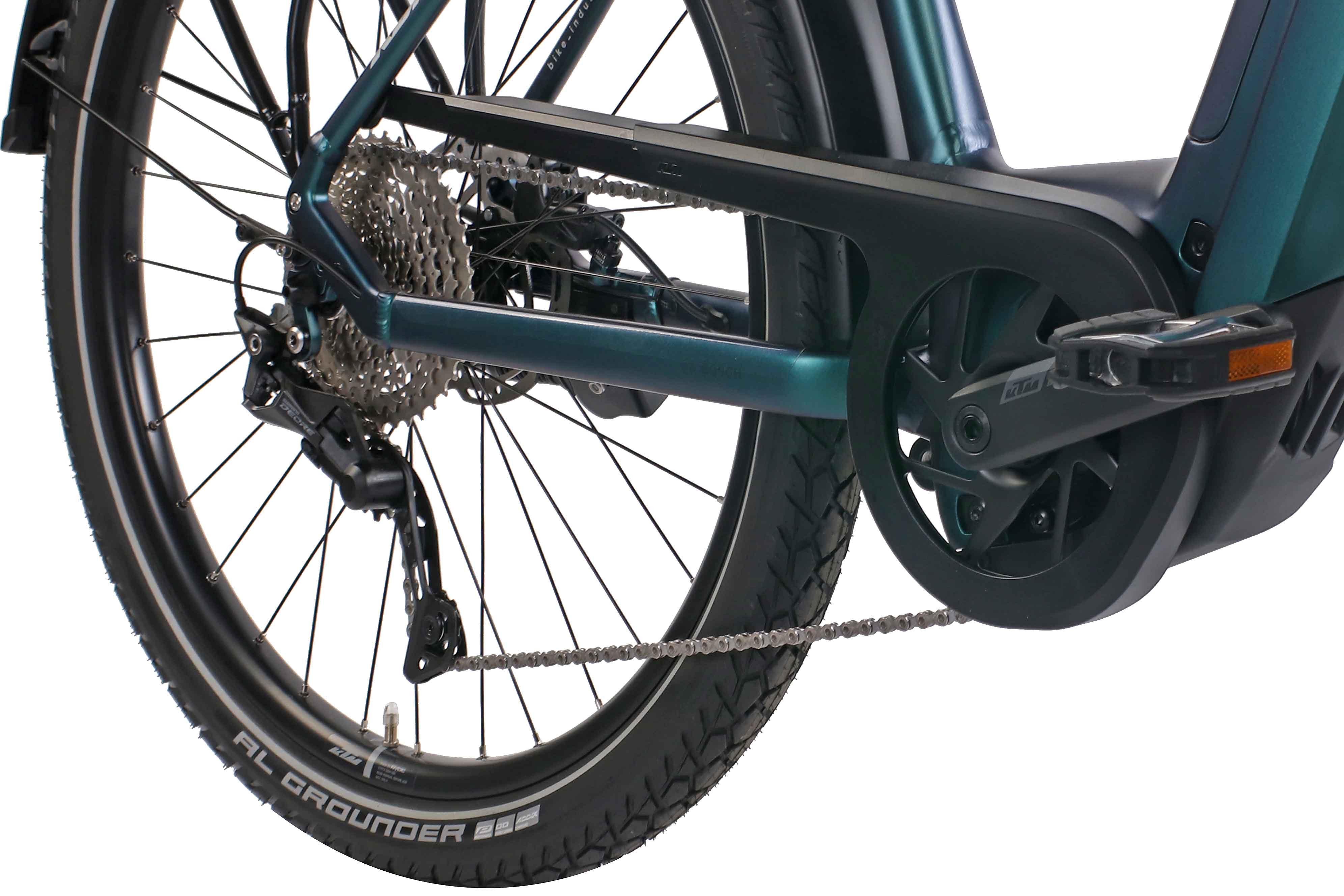 KTM E-Bike KTM Macina Gran 820 800 Wh Damen grün 2025, 10 Gang Shimano Deore M4120-10 SGS shadow, Kettenschaltung, Bosch Performance Line CX GEN5 smart System, 800 Wh