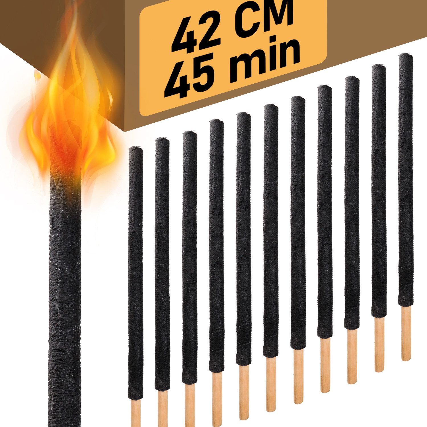 Gartenfackel Wachsfackeln 45 Min Fackeln 10-200er Fackel Pechfackel Fackelfeuer