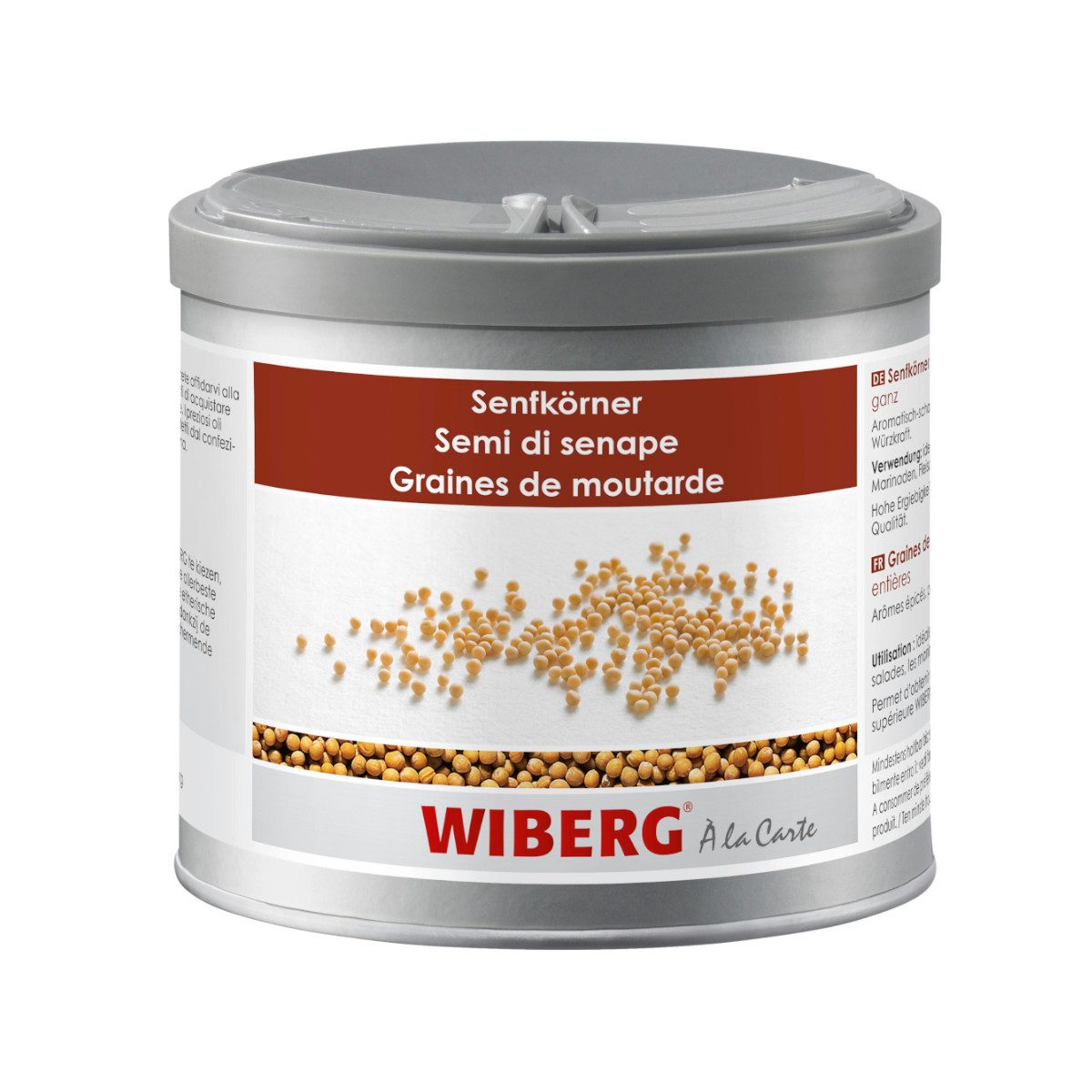 WIBERG Gewürz, Wiberg Senfkörner ganz charakteristischer Geschmack Packung 380g