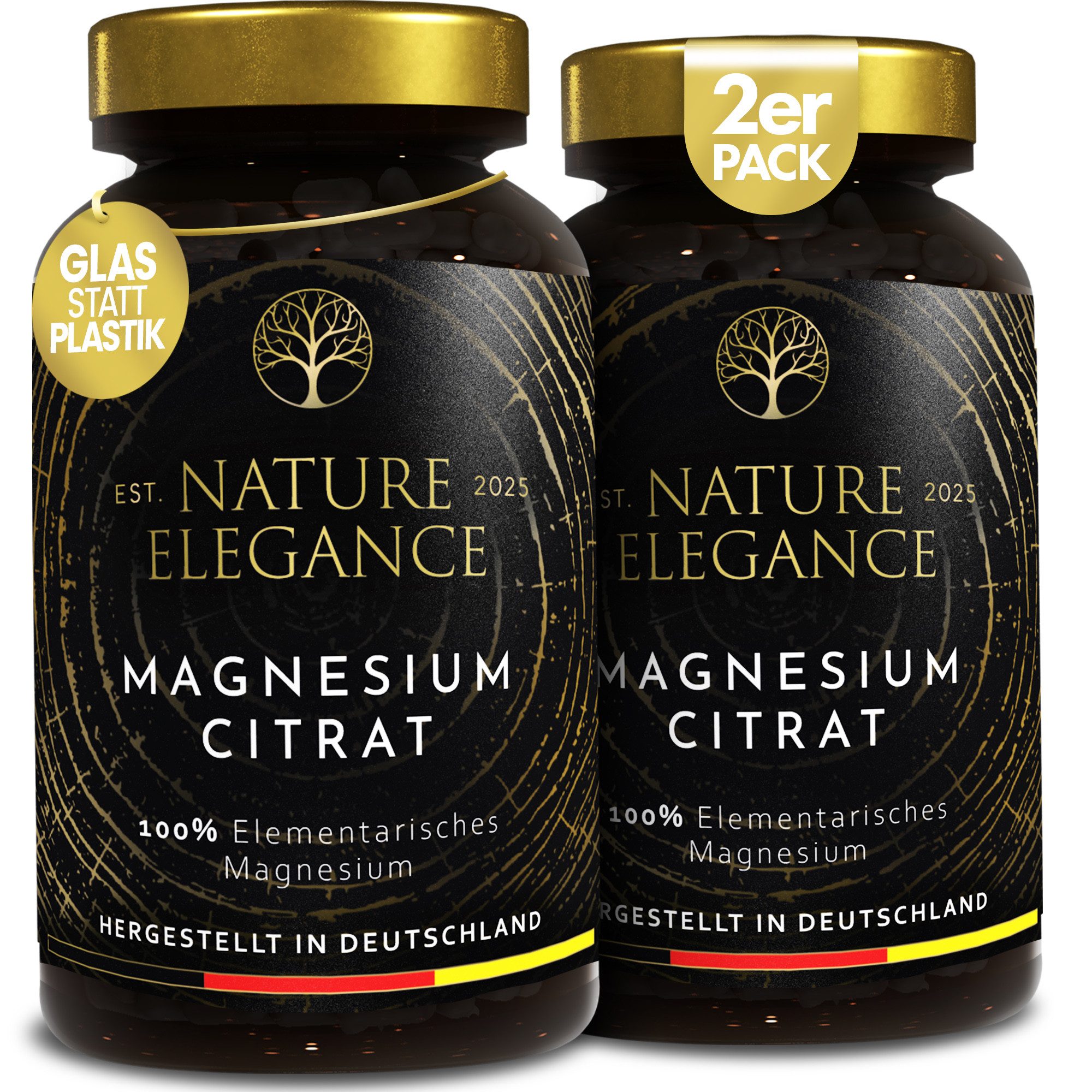NEOLYMP Magnesiumcitrat Kapseln - 360mg elementares Magnesium pro Dosis Kapseln