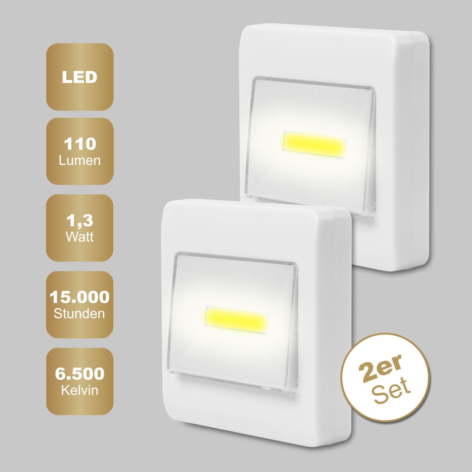 EAXUS LED Unterbauleuchte Unterschranklampe - Wandlampe Batteriebetrieben - günstig online kaufen