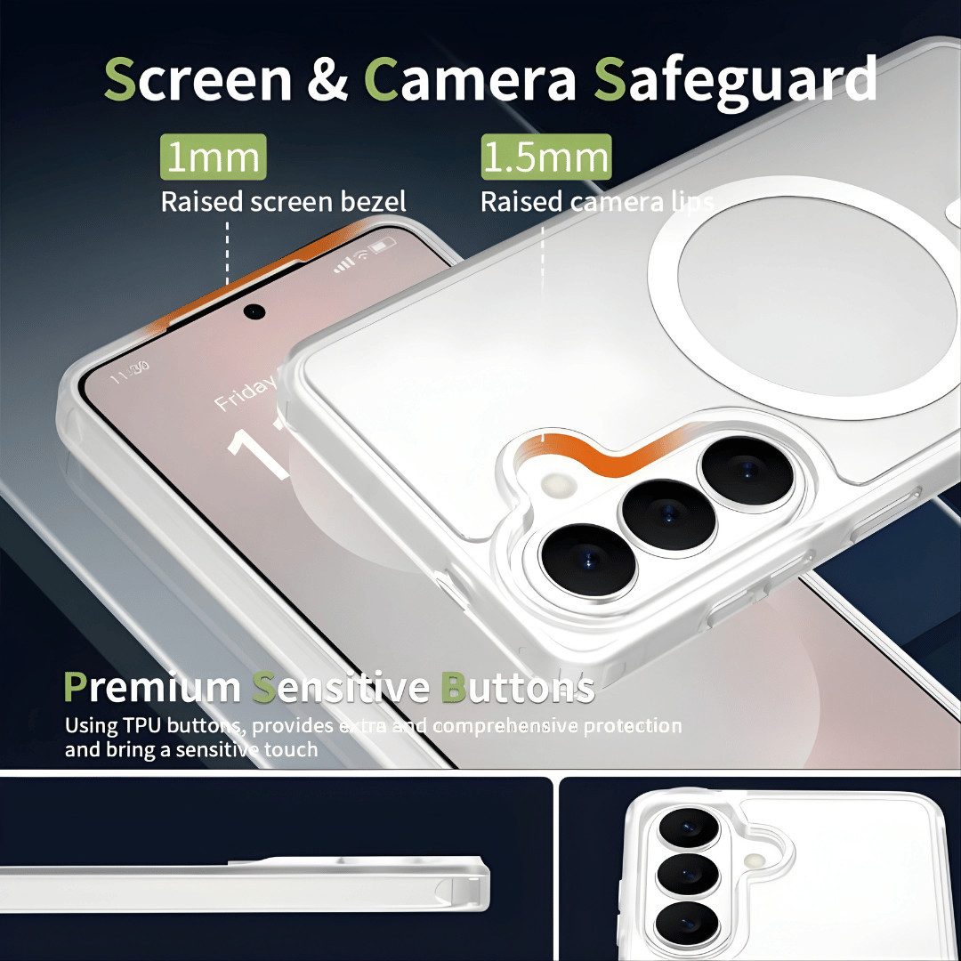 SmartUP Smartphone-Hülle für Samsung Galaxy S26 Plus MagSafe Silikon Case Slim Transparent 6,7, MagSafe-Technologie – Bild 3 von 5