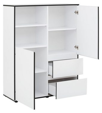 HELA Highboard Ariana, mit angeschrägten Griffmulden, Breite 100 cm